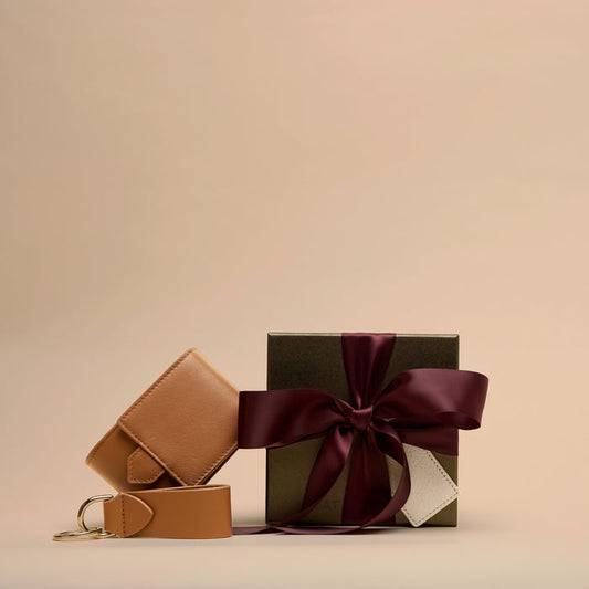Watch + Key Gift Set Cognac