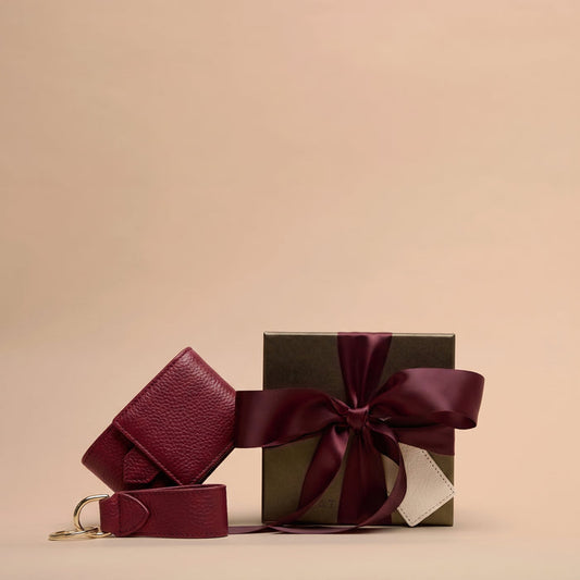 Watch + Key Gift Set Garnet Red