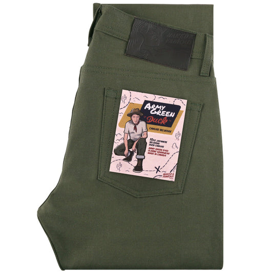 Weird Guy - Army Green Duck Selvedge by Naked & Famous Denim