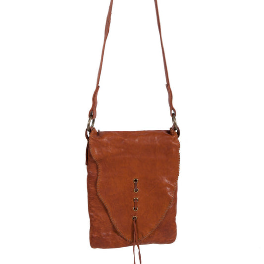 B185-HB brown leather crossbody bag