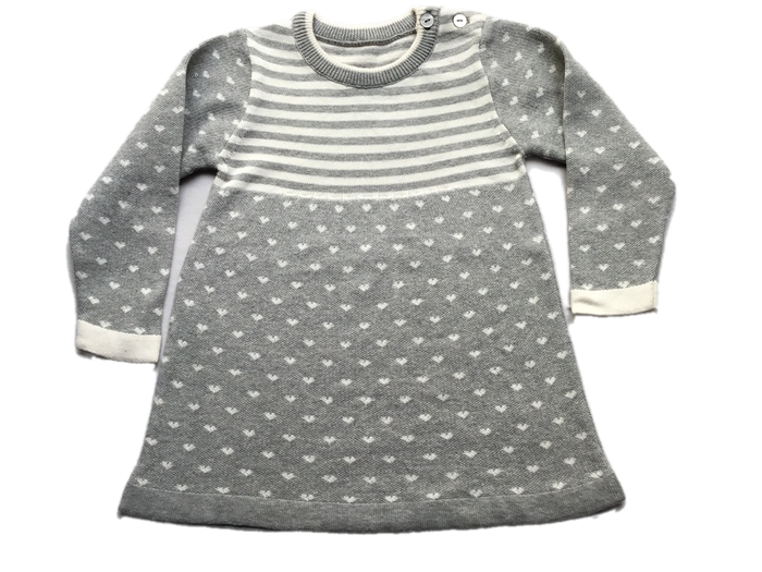 White Hearts Baby Frock I 100% Organic Cotton - Mojopanda Organic  Store