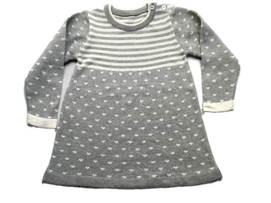 White Hearts Baby Frock I 100% Organic Cotton - Mojopanda Organic  Store