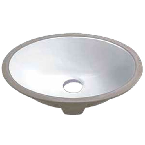White Large Undermount Bowl Continental