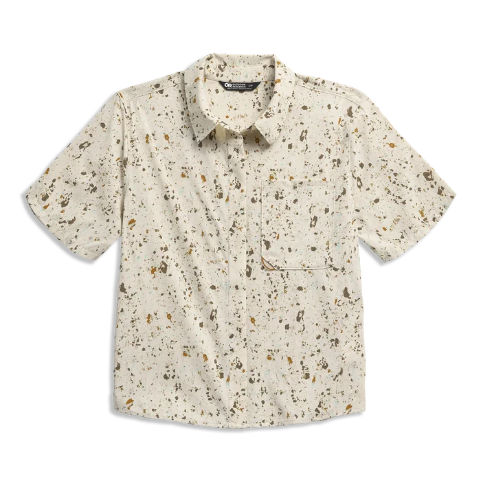Women's Astroman Button Down Short Sleeve Sun Shirt