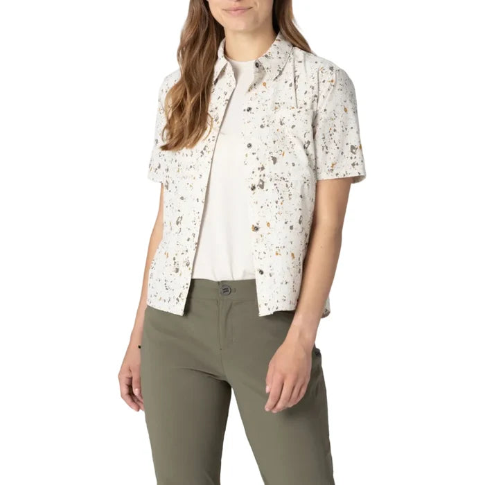 Women's Astroman Button Down Short Sleeve Sun Shirt
