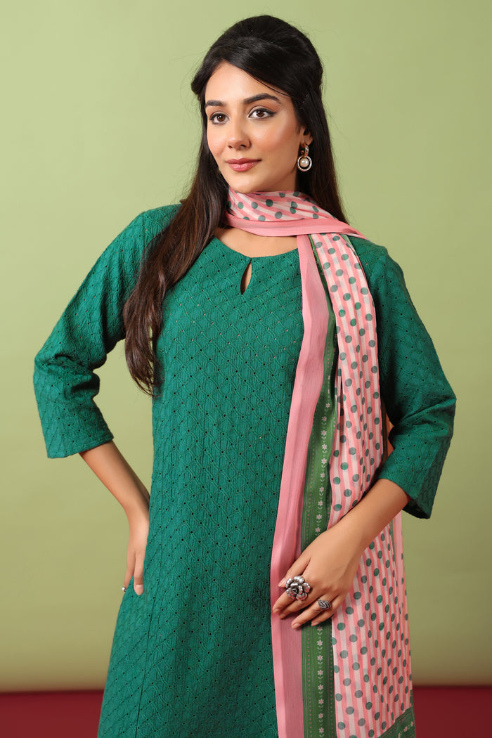 Women’s Cotton Kurta and Farshi Salwar with Dupatta
