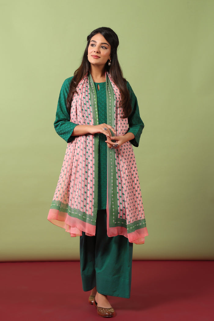 Women’s Cotton Kurta and Farshi Salwar with Dupatta