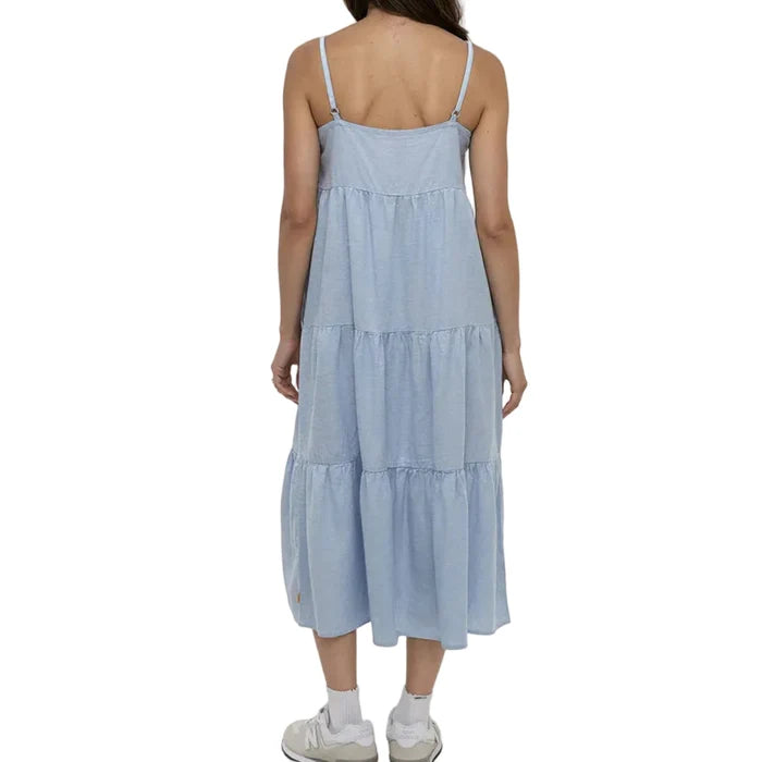 Women's Hopewell Dress Hemp Tiered Midi Cami Dress