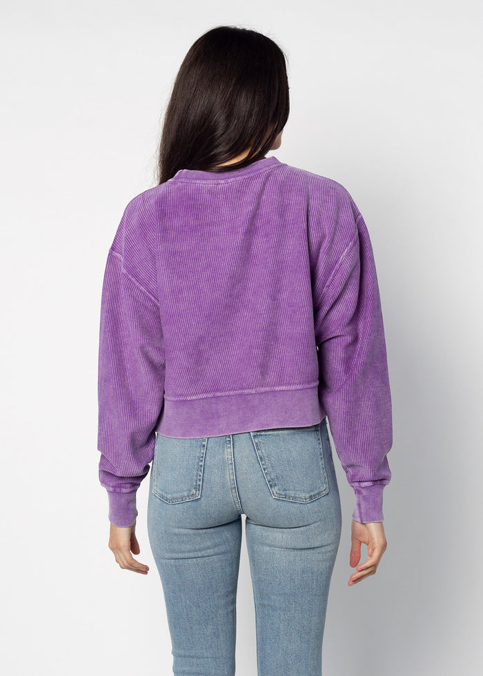 Women's Kansas State Varsity Corded Boxy Pullover