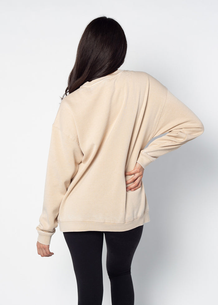 Women's Michigan Campus Crew Sweatshirt in Oatmeal