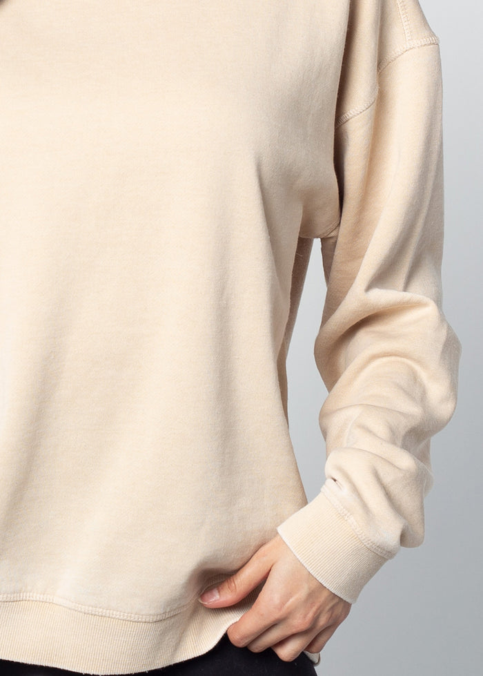 Women's Michigan Campus Crew Sweatshirt in Oatmeal