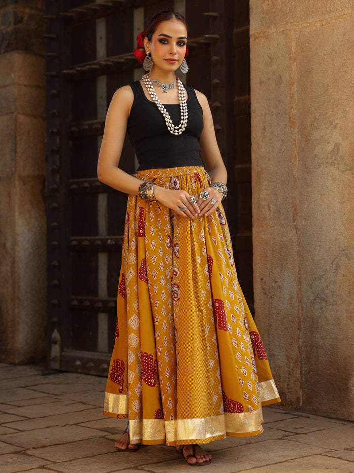 Women's Multi Printed Flared Skirt
