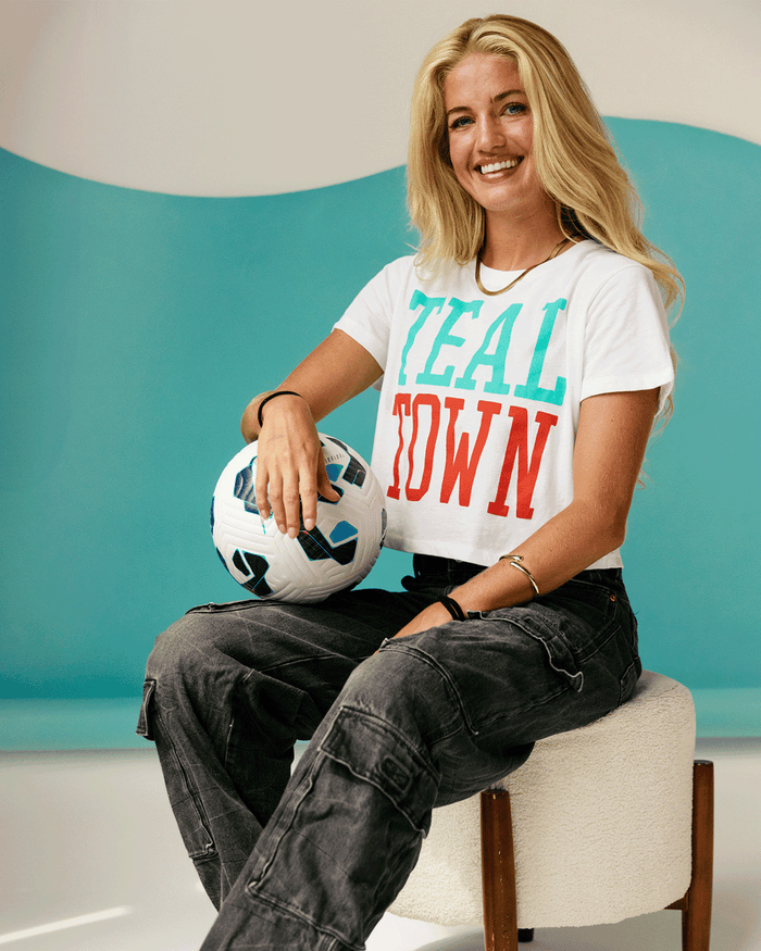 Teal Town KC Current Crop Top